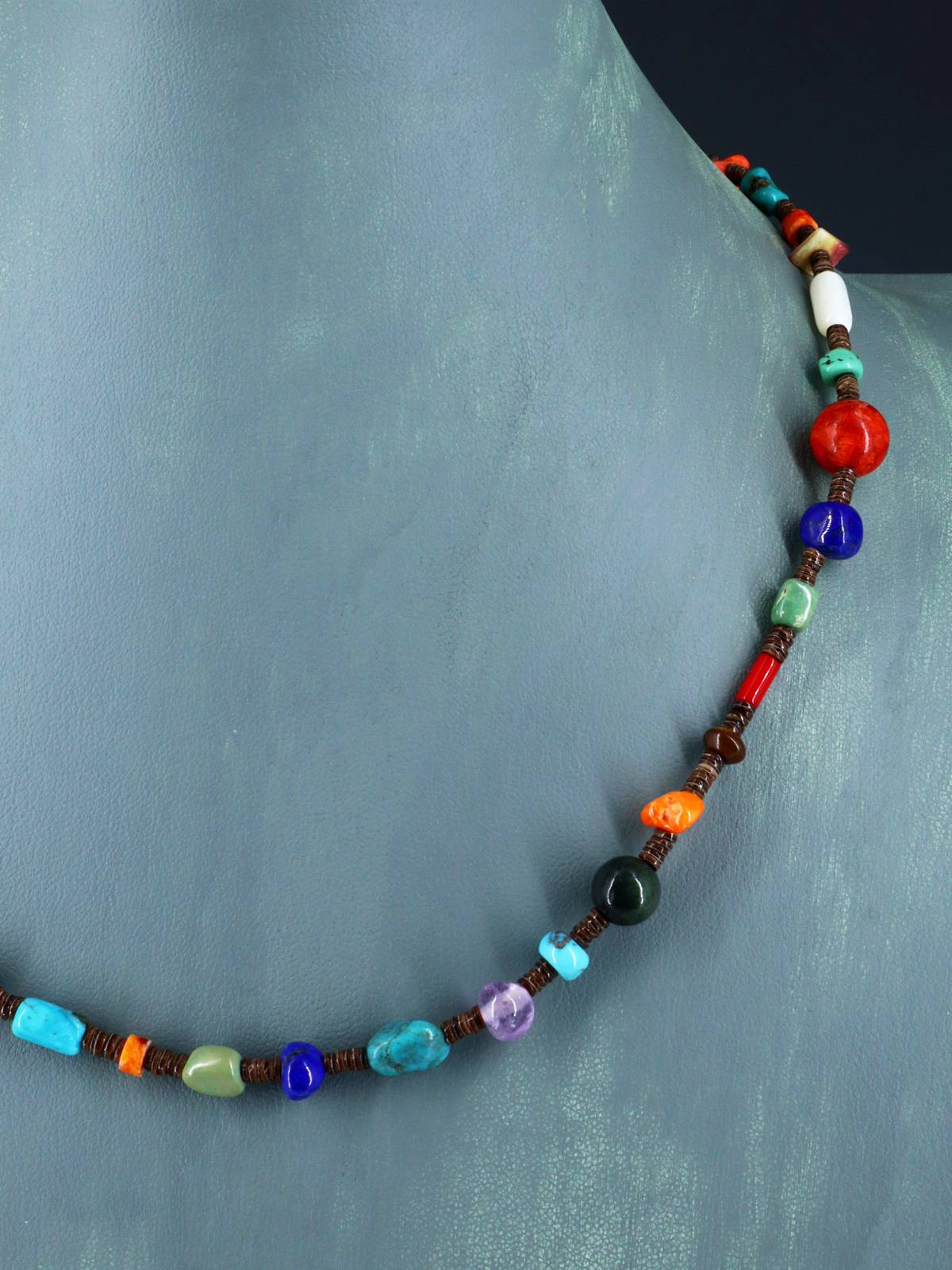 Native American Multistone Single Strand Necklace - PuebloDirect.com