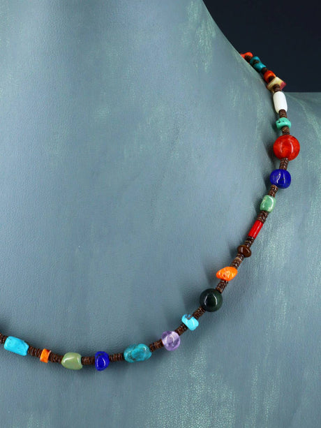 Native American Multistone Single Strand Necklace - PuebloDirect.com
