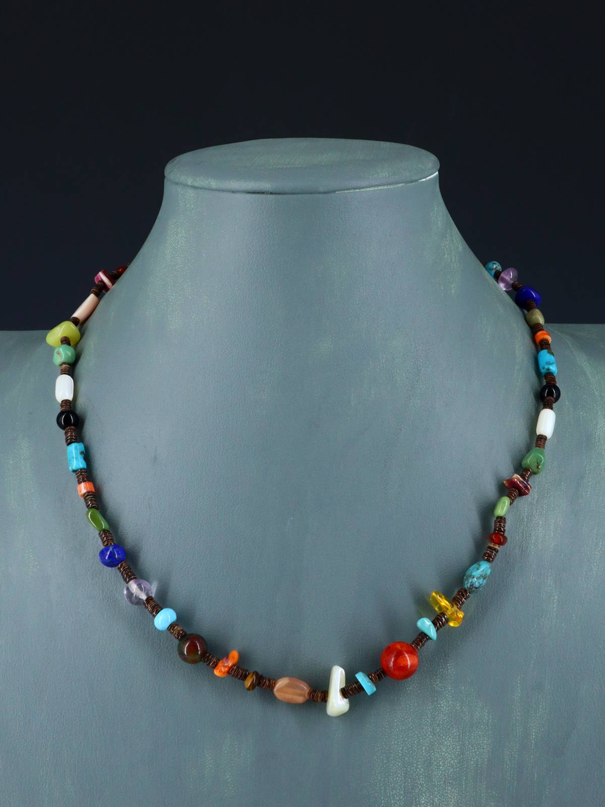 Native American Multistone Single Strand Necklace - PuebloDirect.com