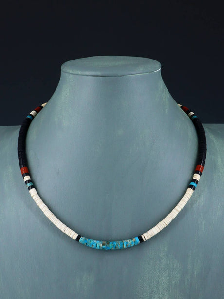 Native American Shell Heishi Single Strand Necklace - PuebloDirect.com