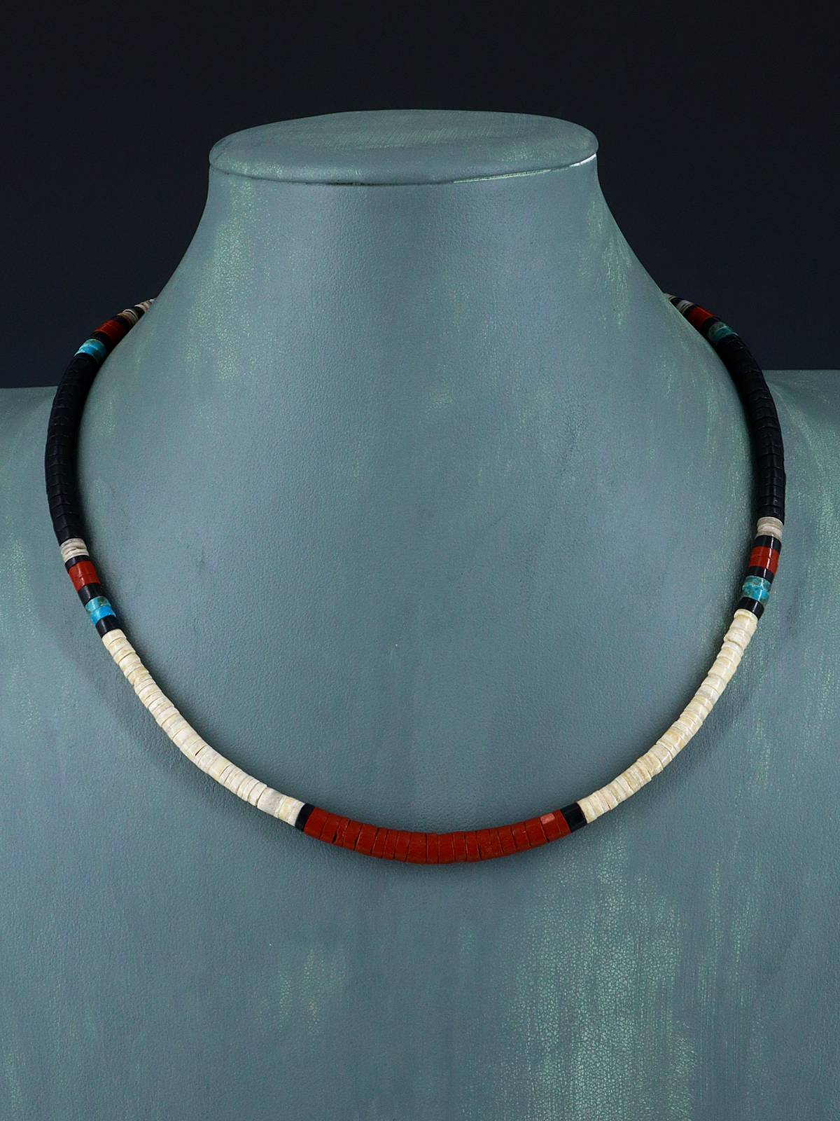 Native American Shell Heishi Single Strand Necklace - PuebloDirect.com
