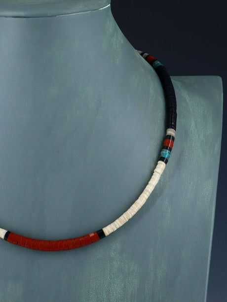 Native American Shell Heishi Single Strand Necklace - PuebloDirect.com