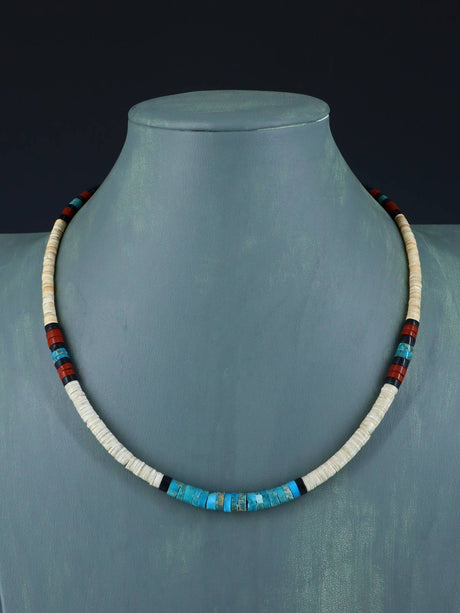 Native American Shell Heishi Single Strand Necklace - PuebloDirect.com
