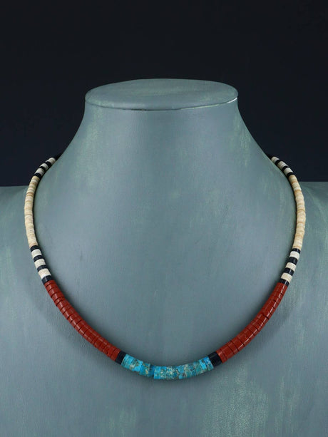 Native American Shell Heishi Single Strand Necklace - PuebloDirect.com