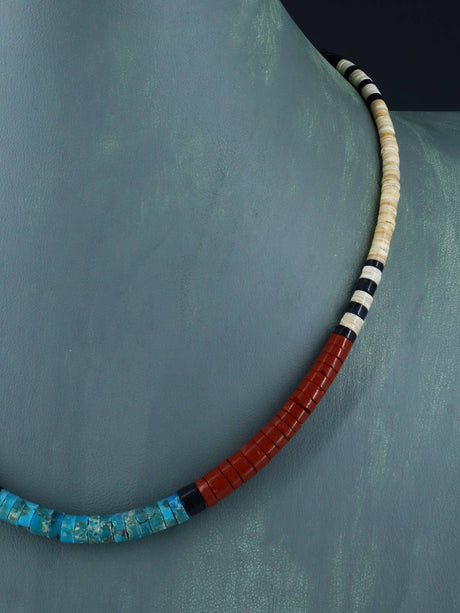 Native American Shell Heishi Single Strand Necklace - PuebloDirect.com