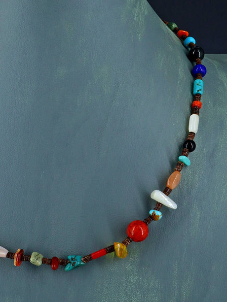 Native American Multistone Single Strand Necklace - PuebloDirect.com