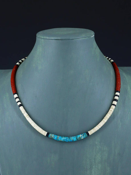 Native American Shell Heishi Single Strand Necklace - PuebloDirect.com