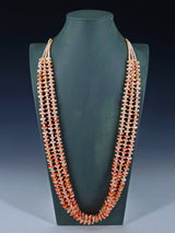 Native American Triple Strand Light Pink Shell Heishi Necklace - PuebloDirect.com