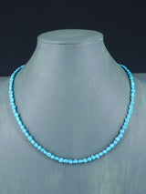 Native American Turquoise Beaded Single Strand Necklace - PuebloDirect.com