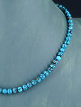 Native American Turquoise Beaded Single Strand Necklace - PuebloDirect.com