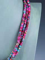 Santo Domingo Spiny Oyster and Turquoise Spinner Necklace - PuebloDirect.com