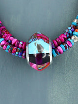 Santo Domingo Spiny Oyster and Turquoise Spinner Necklace - PuebloDirect.com