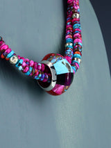 Santo Domingo Spiny Oyster and Turquoise Spinner Necklace - PuebloDirect.com