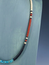 Native American Shell Heishi Single Strand Necklace