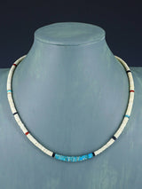 Native American Shell Heishi Single Strand Necklace