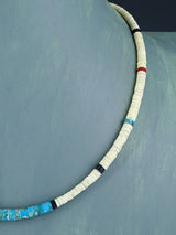 Native American Shell Heishi Single Strand Necklace