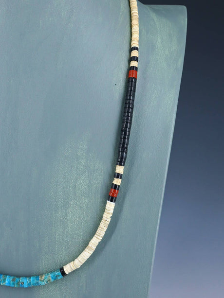 Native American Shell Heishi Single Strand Necklace