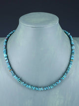 18" Navajo Single Strand Turquoise Necklace