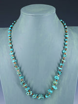 Estate Vintage Native American Nugget Turquoise Necklace