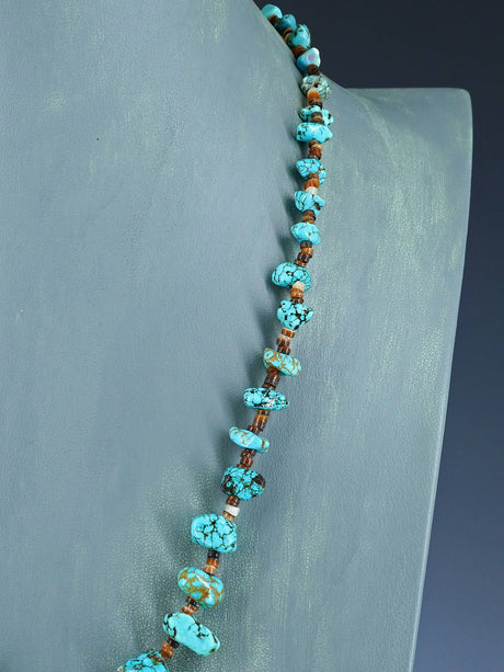 Estate Vintage Native American Nugget Turquoise Necklace