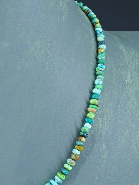 20" Single Strand Natural Carico Lake Turquoise Necklace