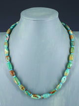 Navajo Single Strand Turquoise Rounded Bead Necklace