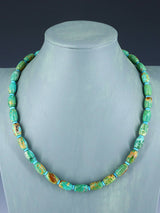 Navajo Single Strand Turquoise Rounded Bead Necklace - PuebloDirect.com