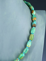 Navajo Single Strand Turquoise Rounded Bead Necklace
