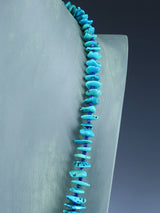 Estate Vintage Native American Nugget Kingman Turquoise Necklace