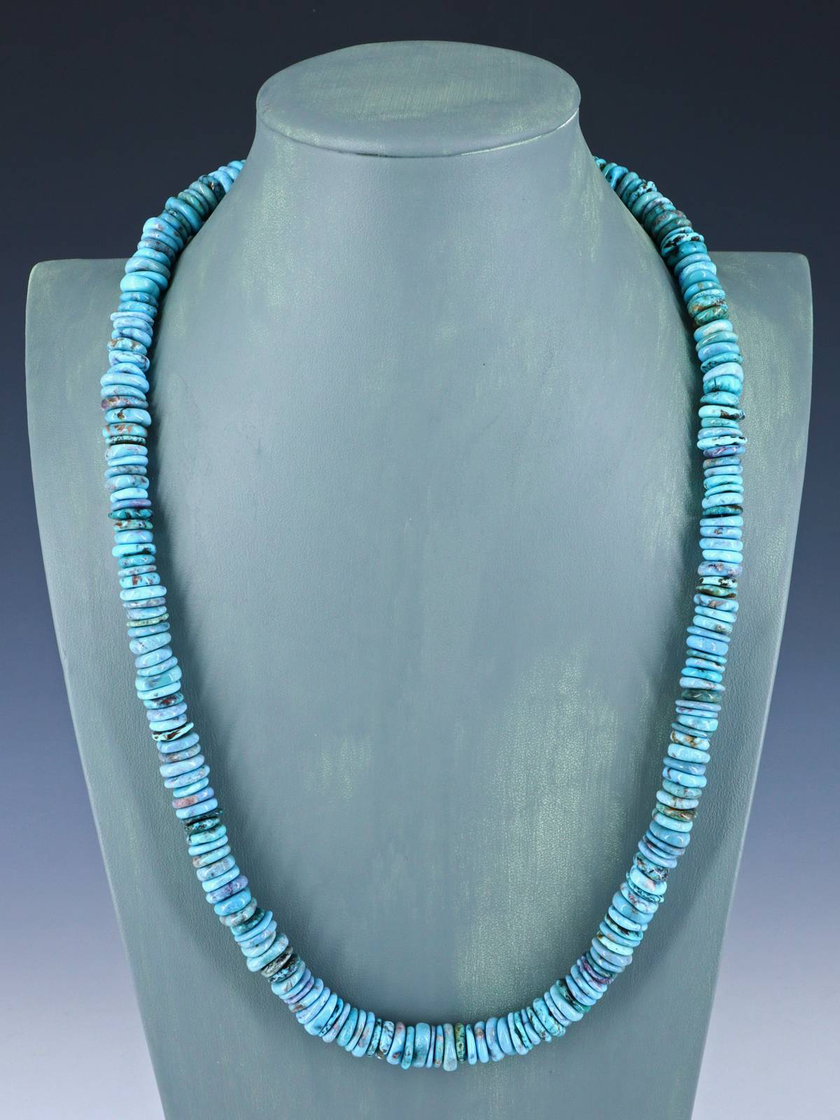 Navajo Single Strand Turquoise Disc Necklace