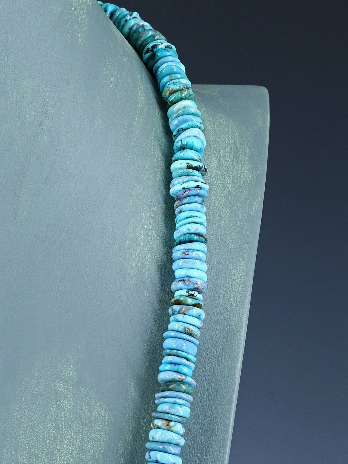 Navajo Single Strand Turquoise Disc Necklace