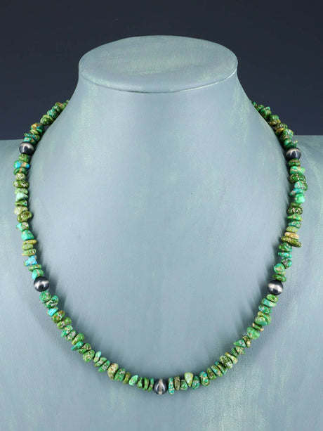 20" Single Strand Sonoran Gold Turquoise Necklace - PuebloDirect.com