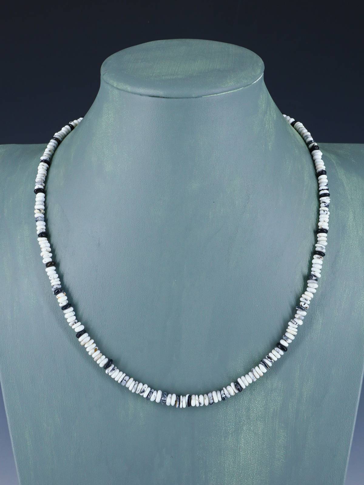 20" Native American White Buffalo Single Strand Necklace