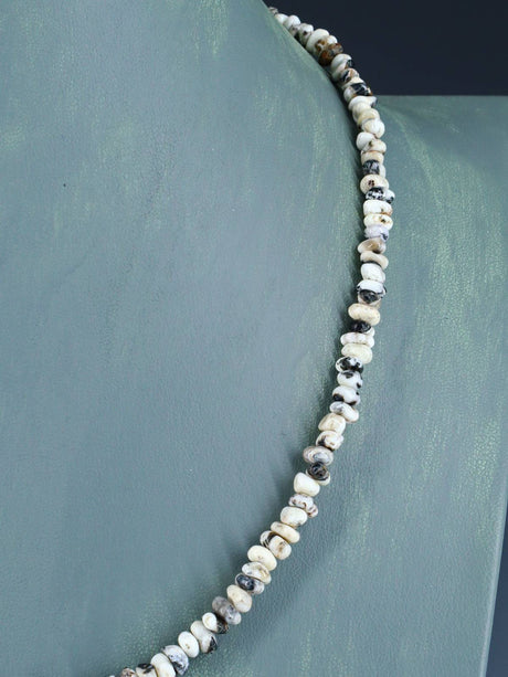 20" Native American White Buffalo Single Strand Necklace