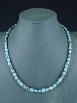 20" Navajo Single Strand Larimar Nugget Necklace