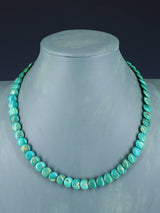 19" Navajo Single Strand Turquoise Disc Necklace