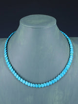 19" Navajo Single Strand Turquoise Disc Necklace
