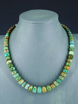 19" Single Strand Graduated Sky Horse Turquoise Necklace
