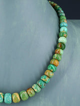 19" Single Strand Graduated Sky Horse Turquoise Necklace