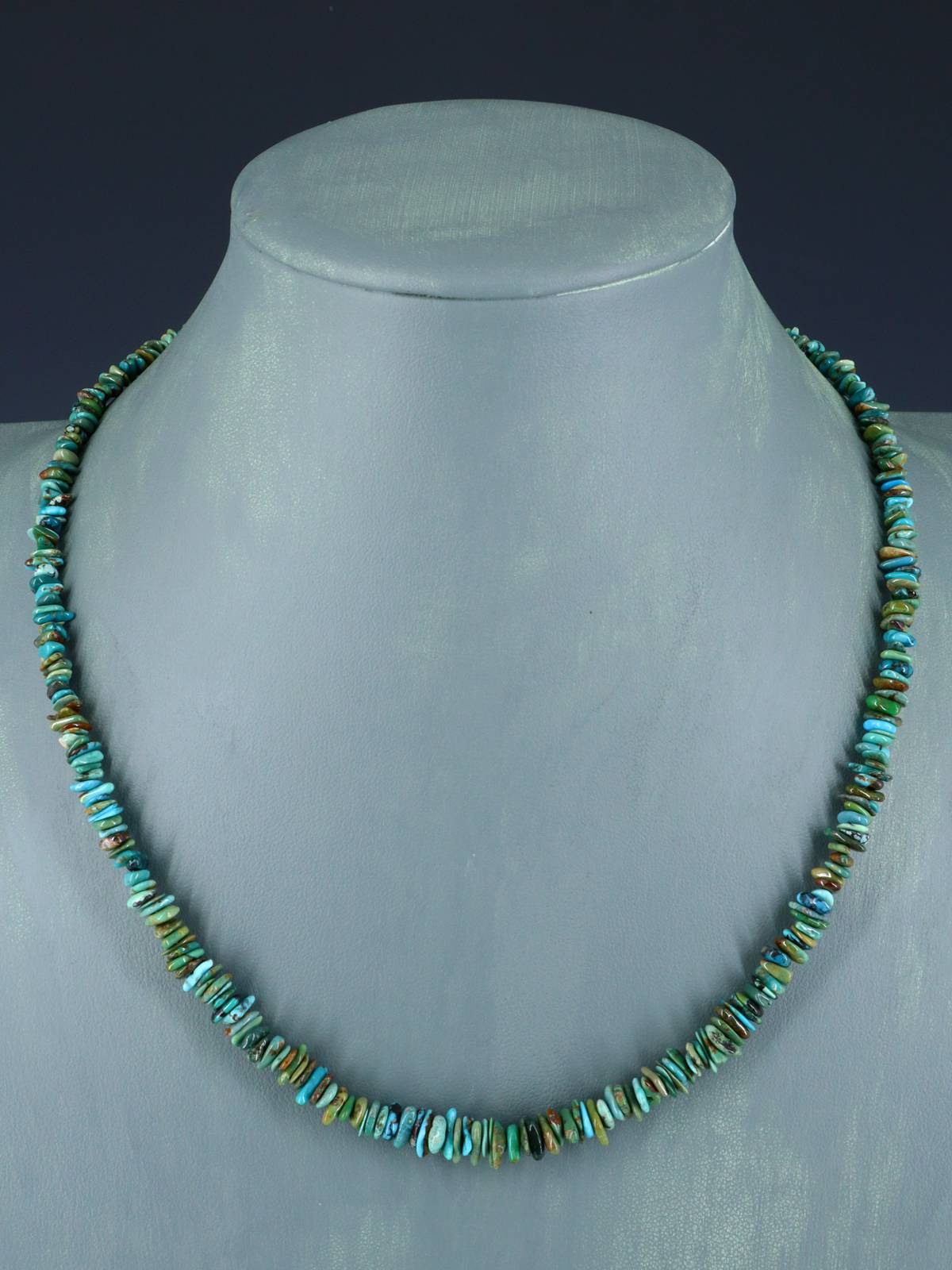 Navajo Single Strand Polychrome Turquoise Necklace