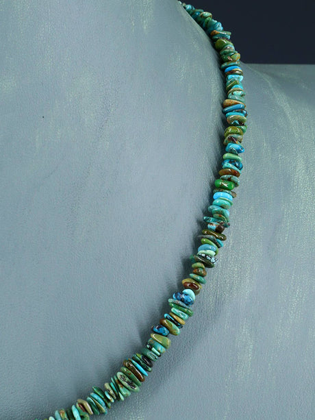 Navajo Single Strand Polychrome Turquoise Necklace