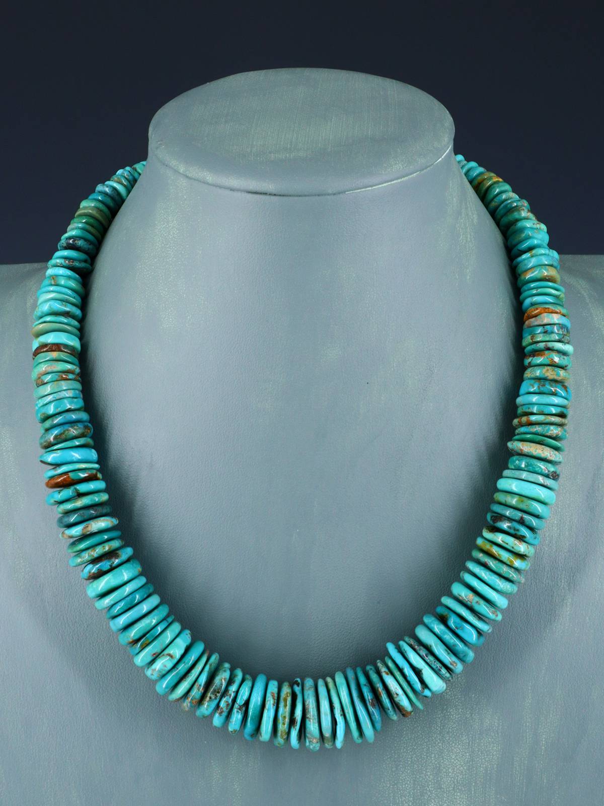 Navajo Single Strand Thick Turquoise Necklace