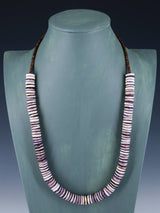 24" Navajo Single Strand Wampum Shell Beaded Necklace
