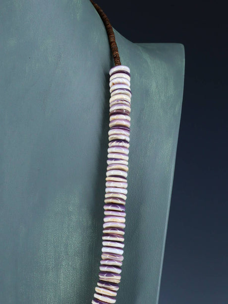 24" Navajo Single Strand Wampum Shell Beaded Necklace