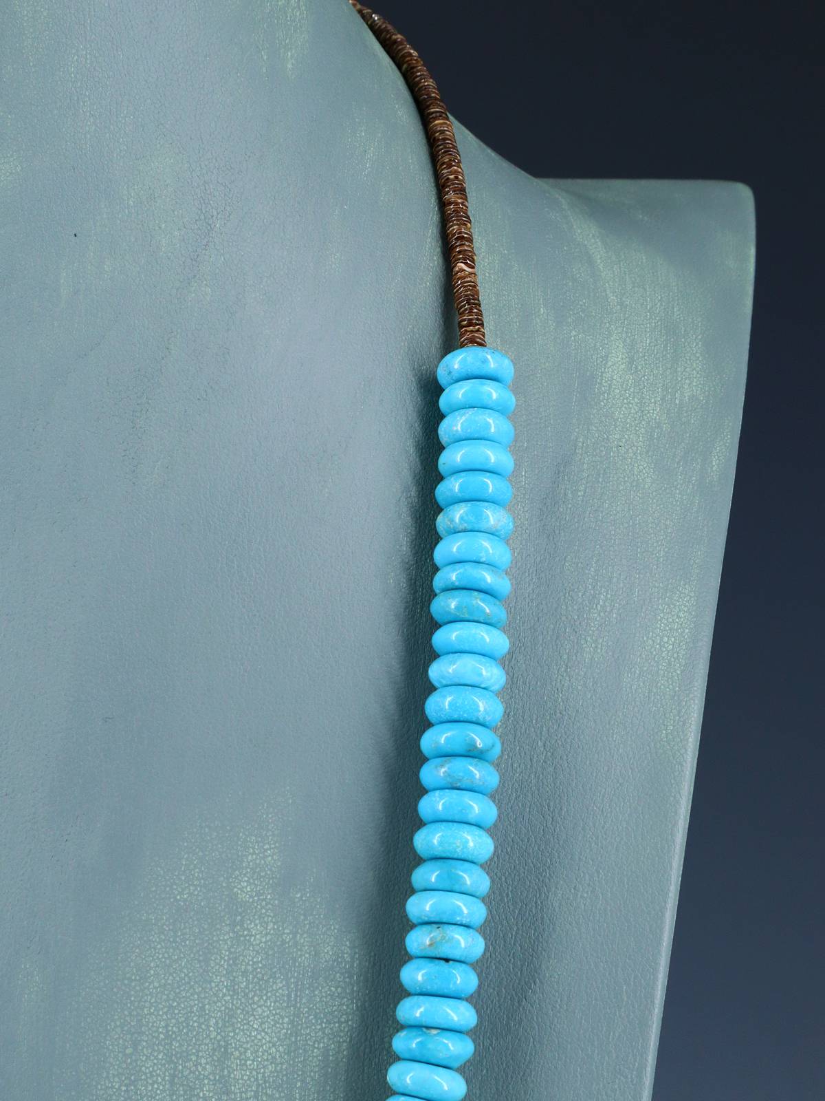 Native American Single Strand Turquoise Necklace - PuebloDirect.com