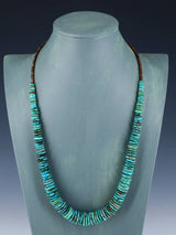 Navajo 25" Single Strand Graduated Turquoise Necklace