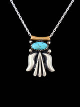 Collier de figurine Yei avec incrustation de turquoise incrusté de Zuni
