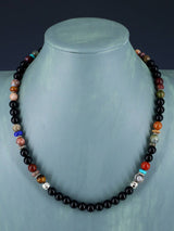 20" Navajo Single Strand Onyx Necklace