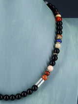 20" Navajo Single Strand Onyx Necklace