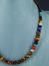 20" Navajo Single Strand Tiger Eye Necklace